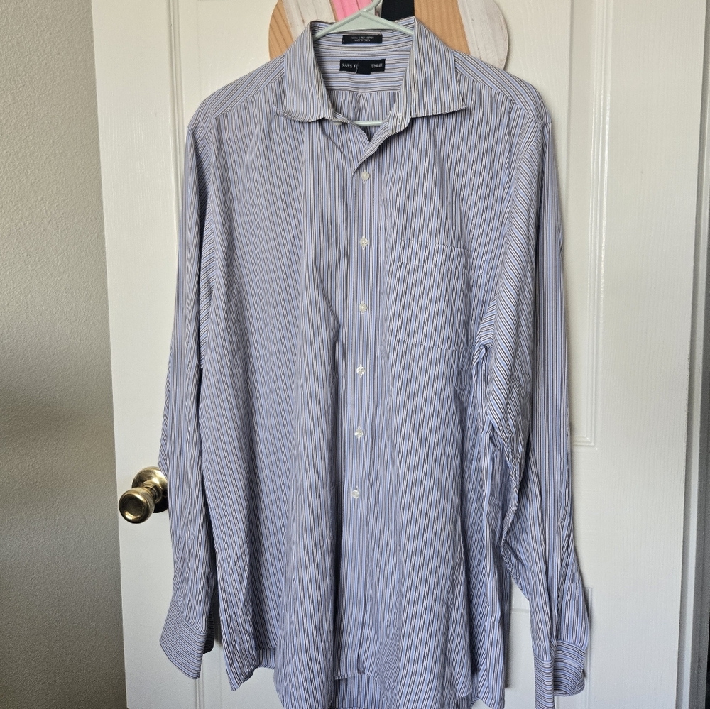 Men's Blue Striped Shirt